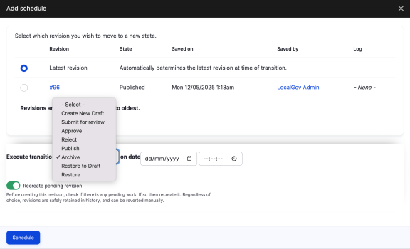 Screenshot of How to unpublish content on a specific date in Drupal.